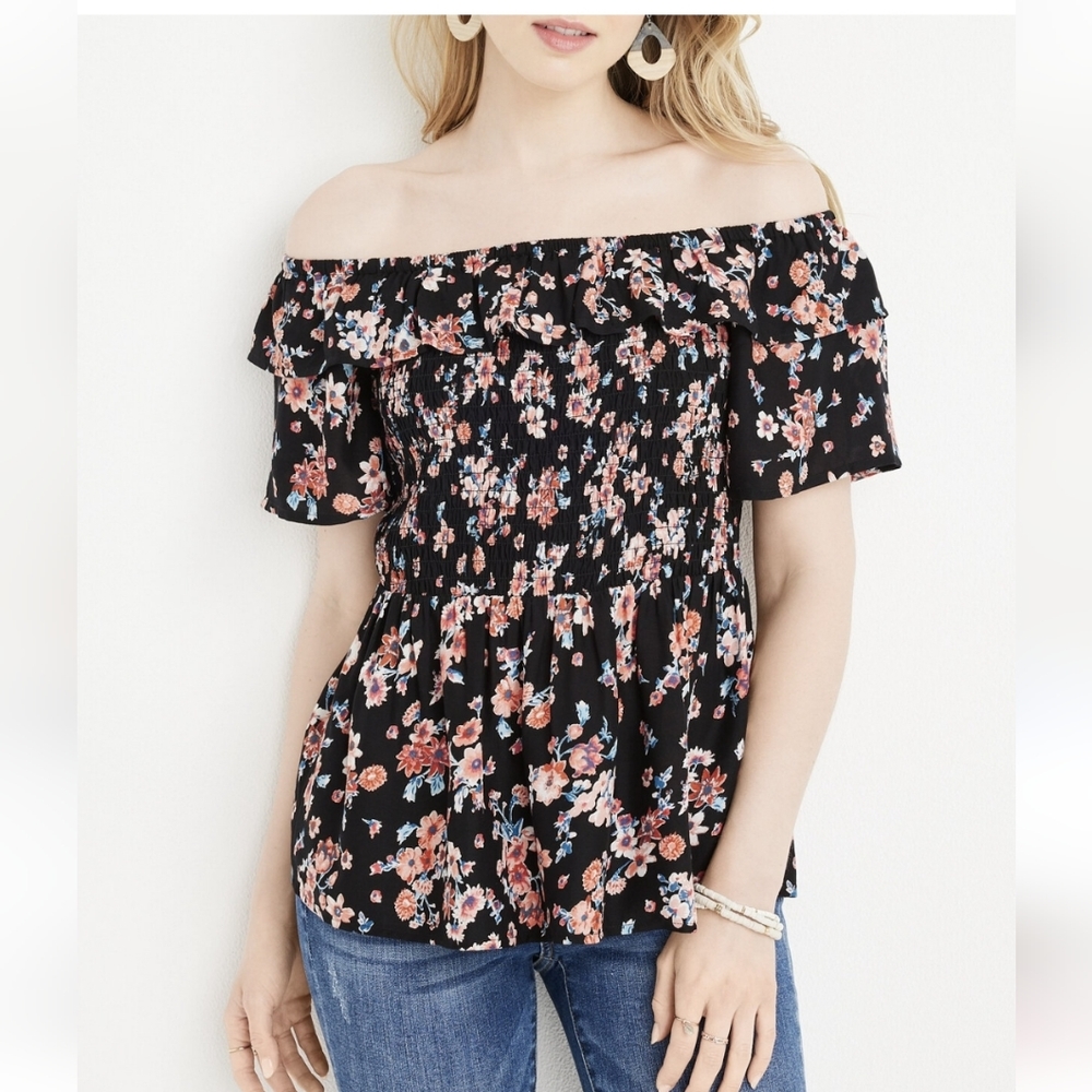 NWT Maurices Floral Smock XXL